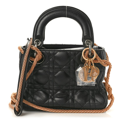 Christian Dior Lambskin Cannage Mini Morgane Tschiember Lady Dior Black 1 of 11