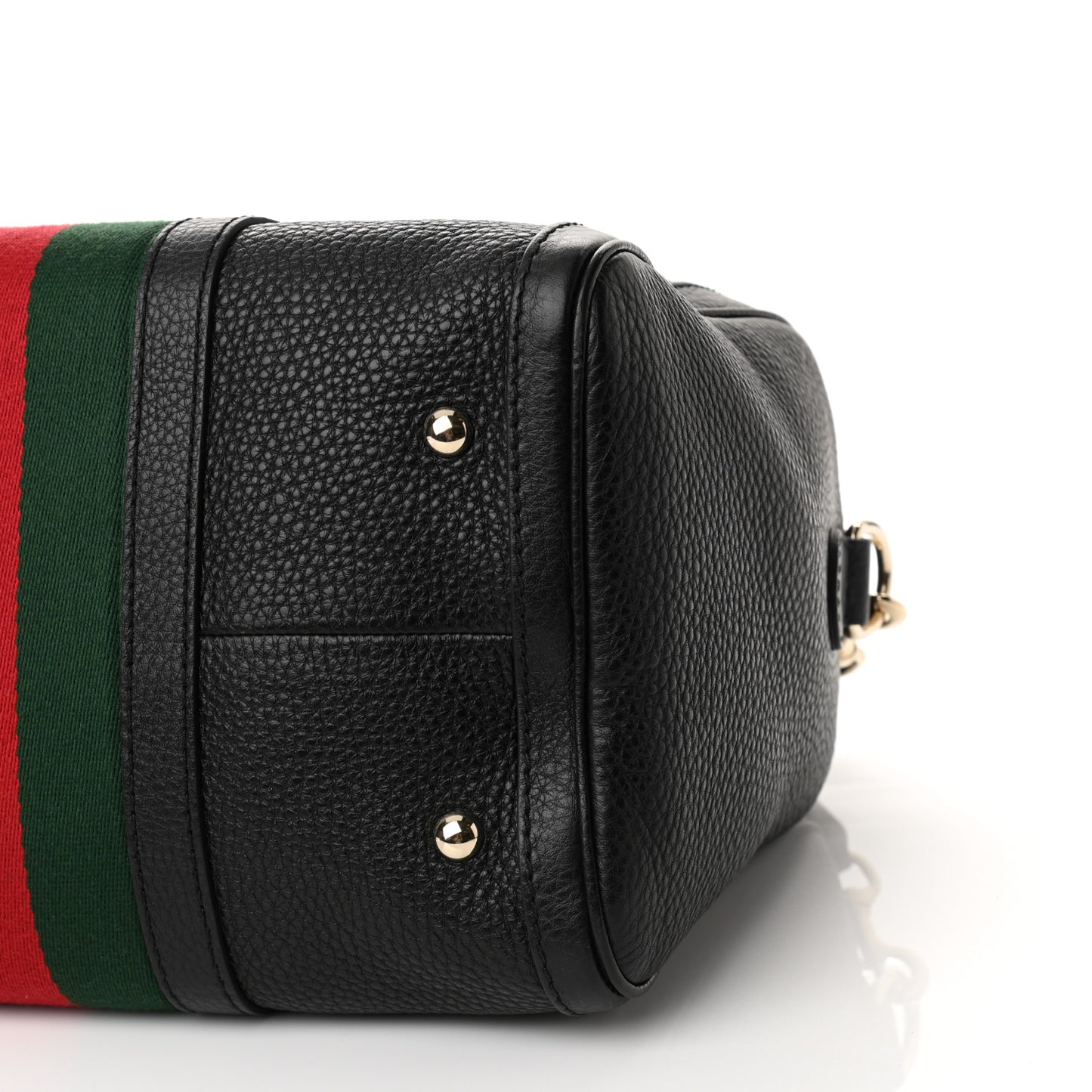 Calfskin Vintage Web Medium Boston Black