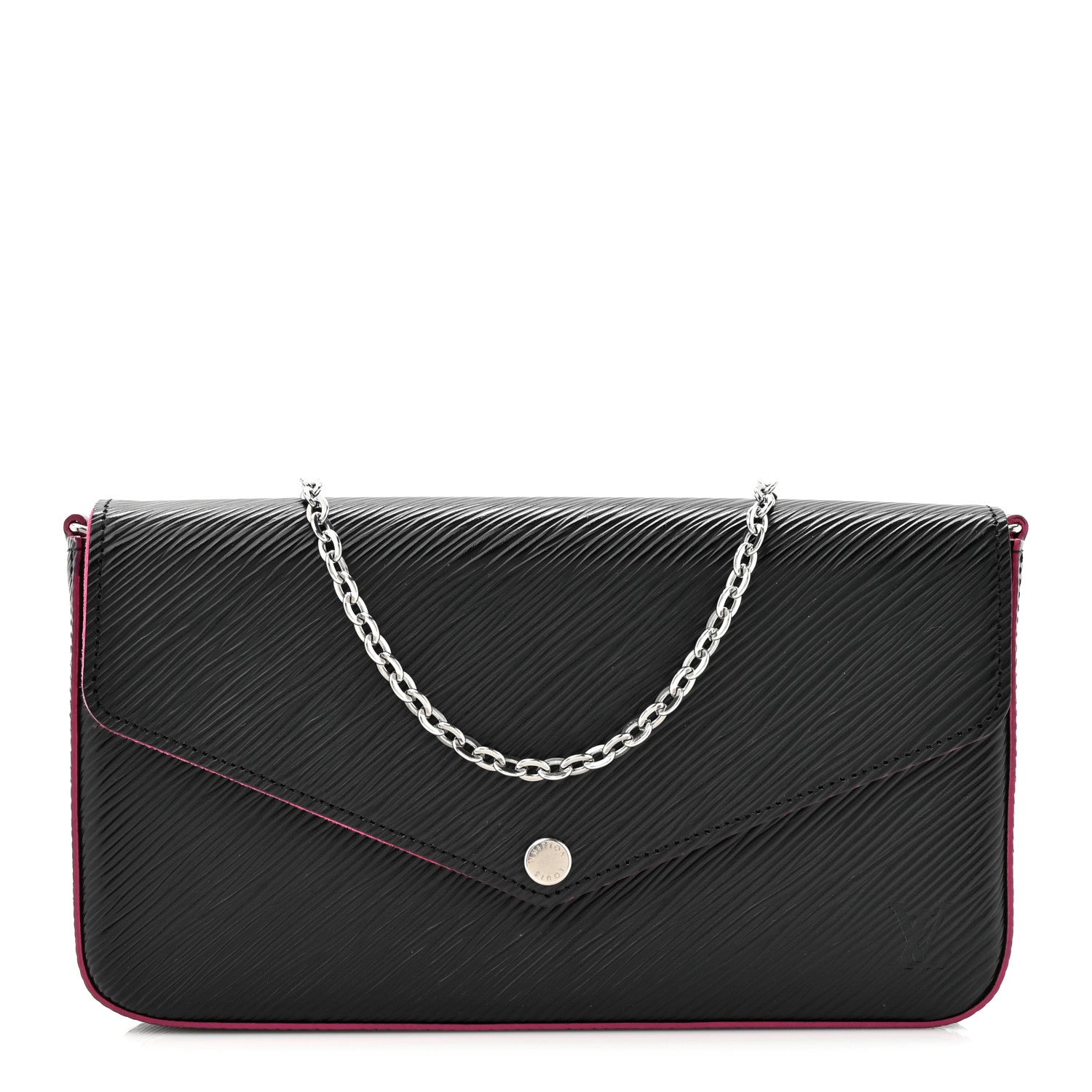 Louis Vuitton Epi Pochette Felicie Black Hot Pink 1 of 13