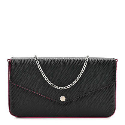 Louis Vuitton Epi Pochette Felicie Black Hot Pink 1 of 13