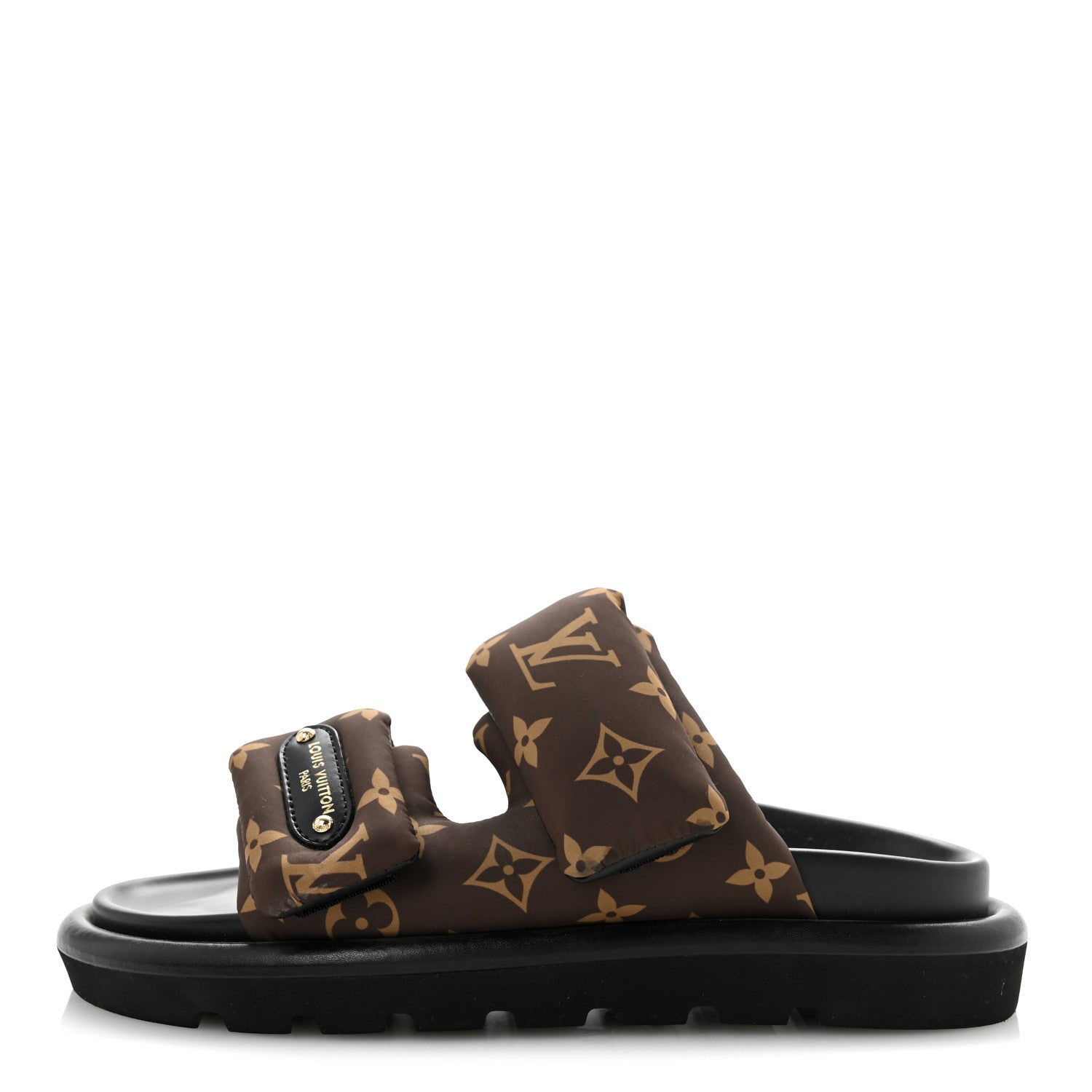 Louis Vuitton Nylon Monogram LV Pool Pillow Flat Comfort Mule 37 Cacao Brown 1 of 11