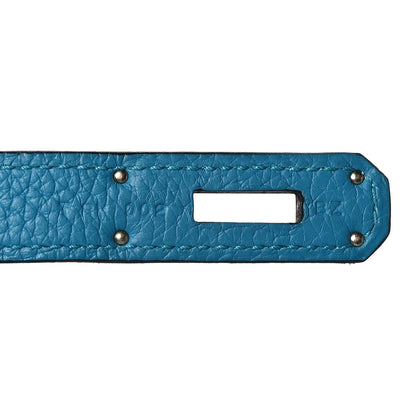 Hermes Taurillon Clemence Jypsiere 28 Turquoise 6 of 10