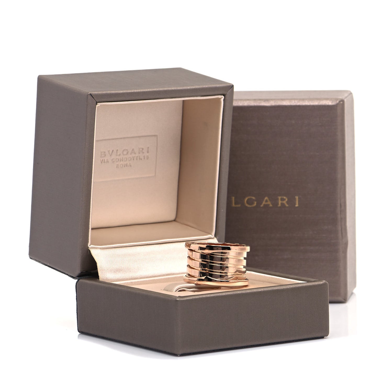 18K Rose Gold B.Zero1 Four-Band Ring 54/6.75