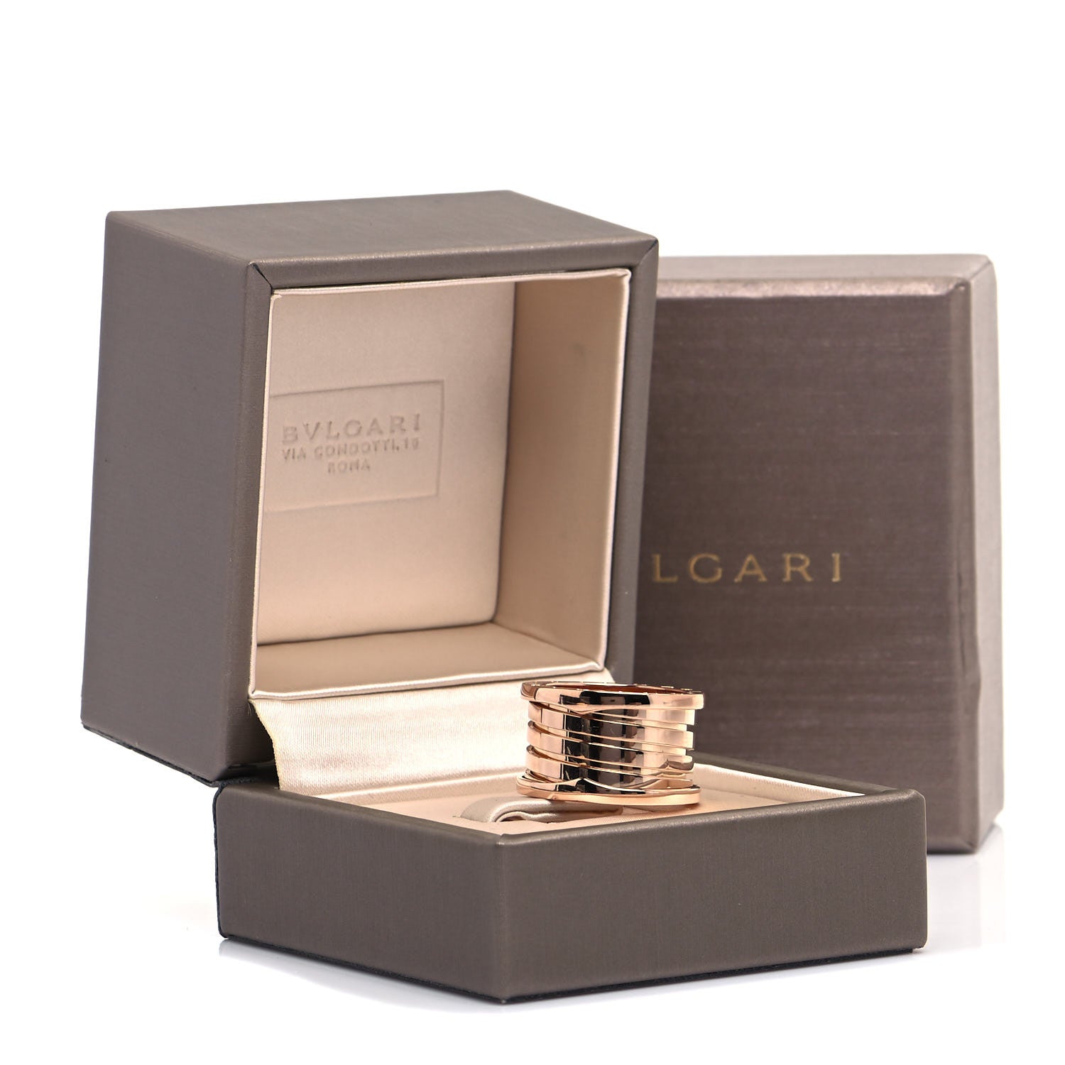 Bulgari 18K Rose Gold B.Zero1 Four-Band Ring 54/6.75 6 of 6