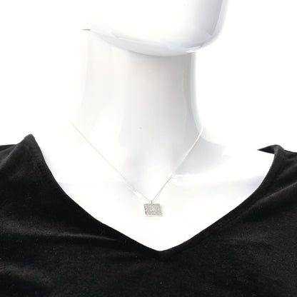 Tiffany Sterling Silver Love Notes Square Pendant Necklace 2 of 6