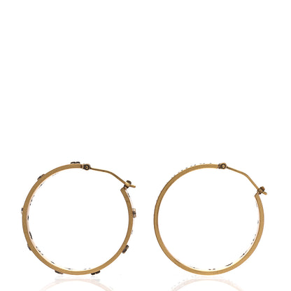 Christian Dior Metal J'Adior Star Hoop Earrings Aged Gold 3 of 4