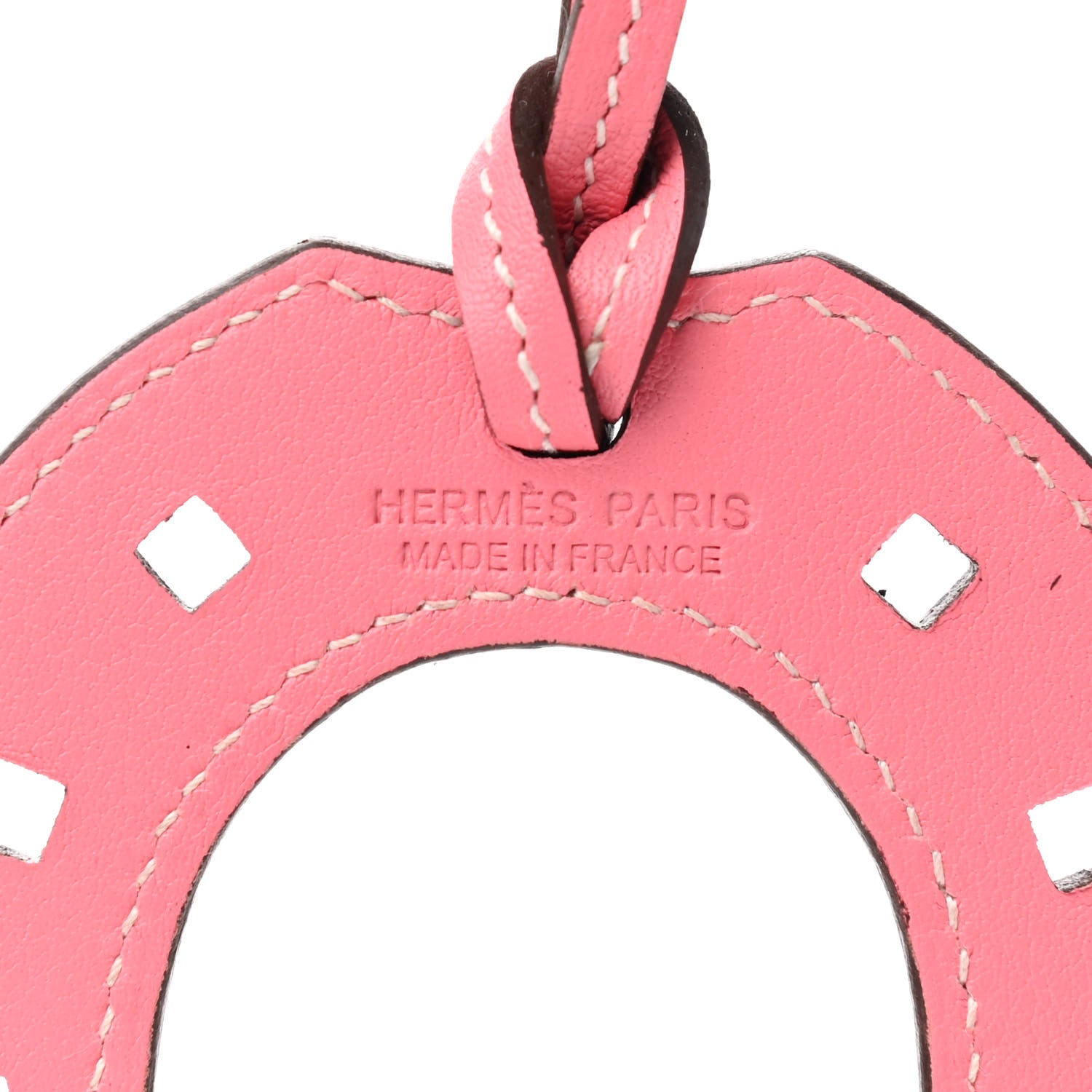 Hermes Swift Paddock Horseshoe Bag Charm Rose Ete 3 of 4