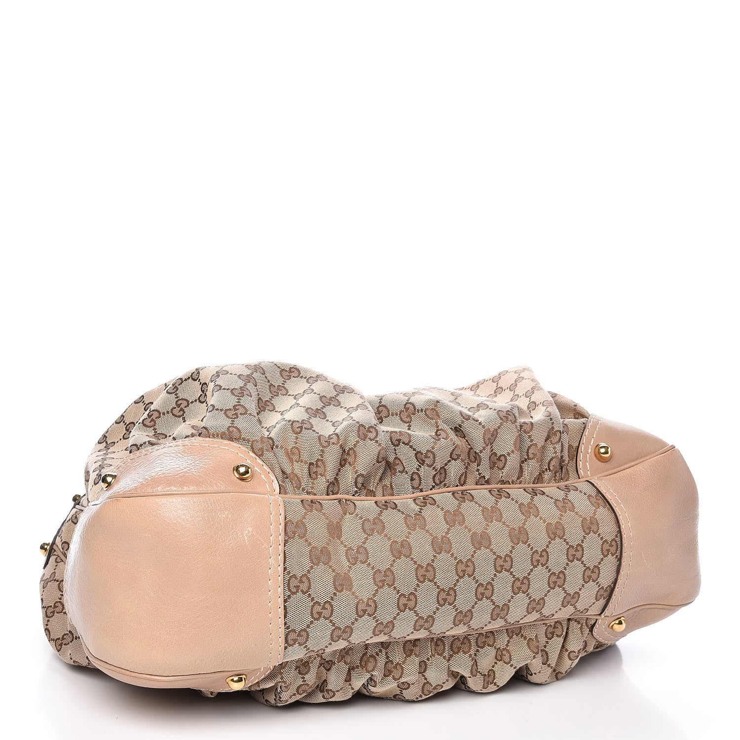 Gucci Monogram Large Jockey Hobo Beige 5 of 13