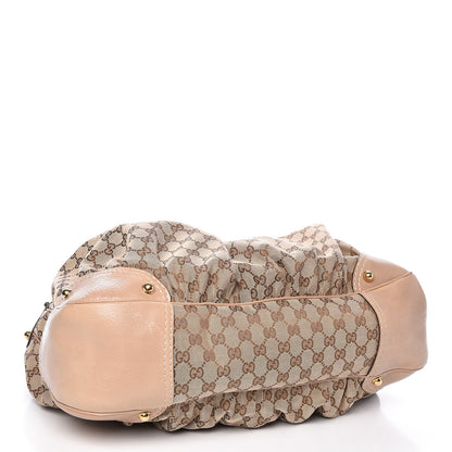 Gucci Monogram Large Jockey Hobo Beige 5 of 13