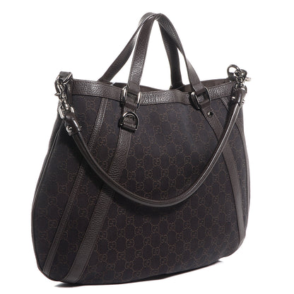 Gucci Monogram Medium Abbey Convertible Tote Dark Brown 3 of 7
