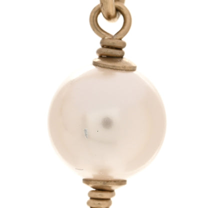 Chanel Pearl Crystal CC Long Necklace Gold Multicolor 6 of 6
