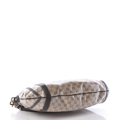 Gucci Crystal Monogram Medium Abbey Convertible Tote Dark Brown 4 of 15
