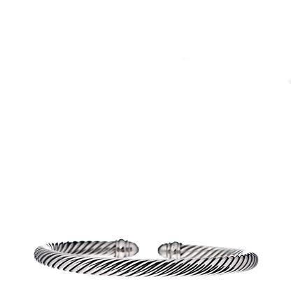David Yurman Sterling Silver Pave Diamond 5mm Cable Classics Bracelet 3 of 4