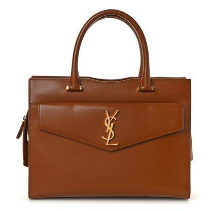 Saint Laurent Grain De Poudre Medium Uptown Tote Brick 1 of 9