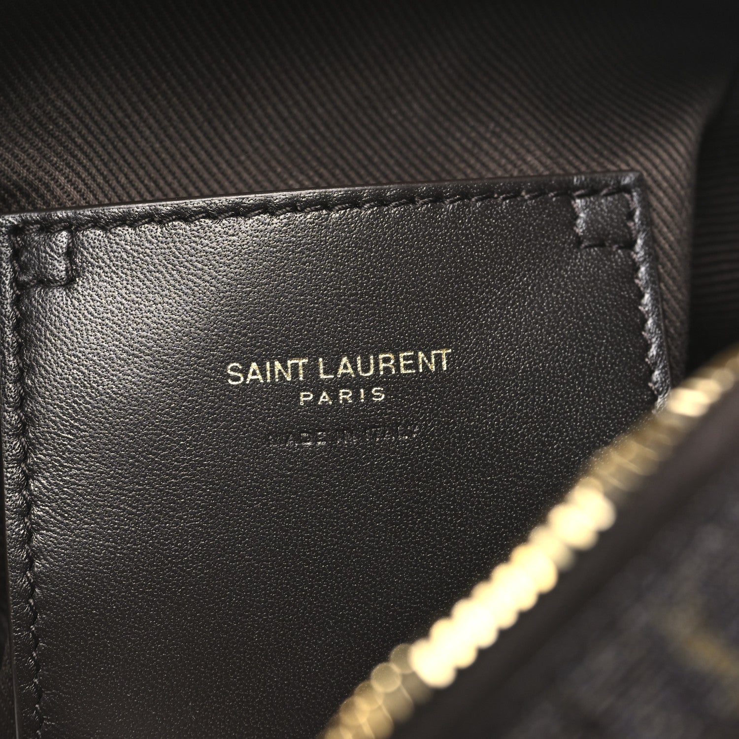 Saint Laurent Canvas Smooth Calfskin Le Monogramme Crossbody Pouch Chestnut 6 of 10