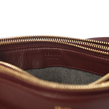 Celine Lambskin Large Trio Crossbody Bag Burgundy 5 of 9