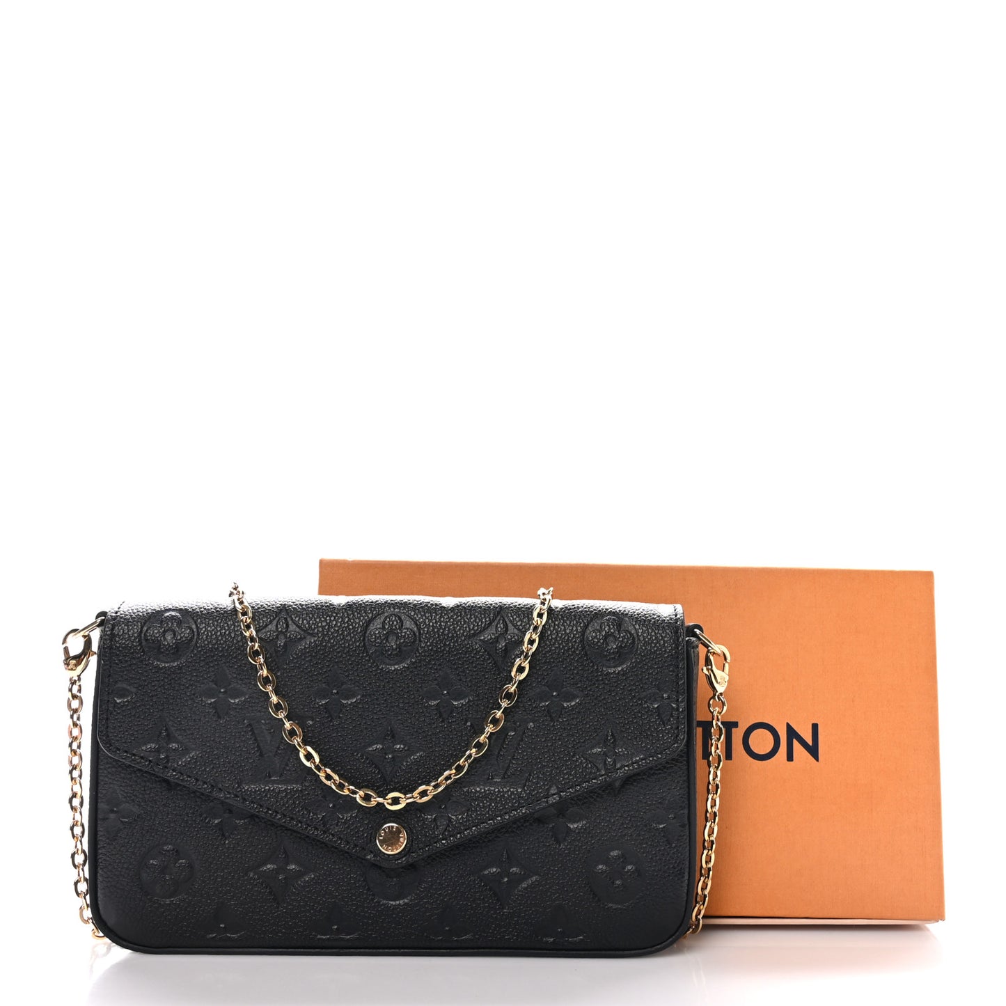 Empreinte Pochette Felicie Chain Wallet Black
