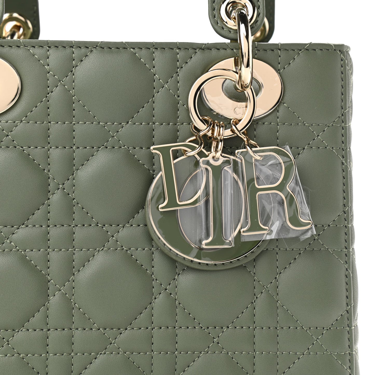 Lambskin Cannage Small My ABCDior Lady Dior Cedar Green