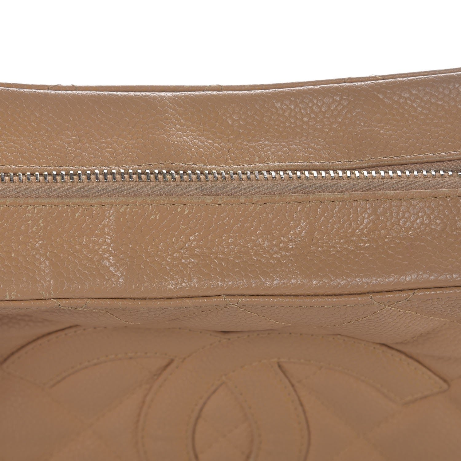 Chanel Caviar Quilted Hobo Beige 15 of 16