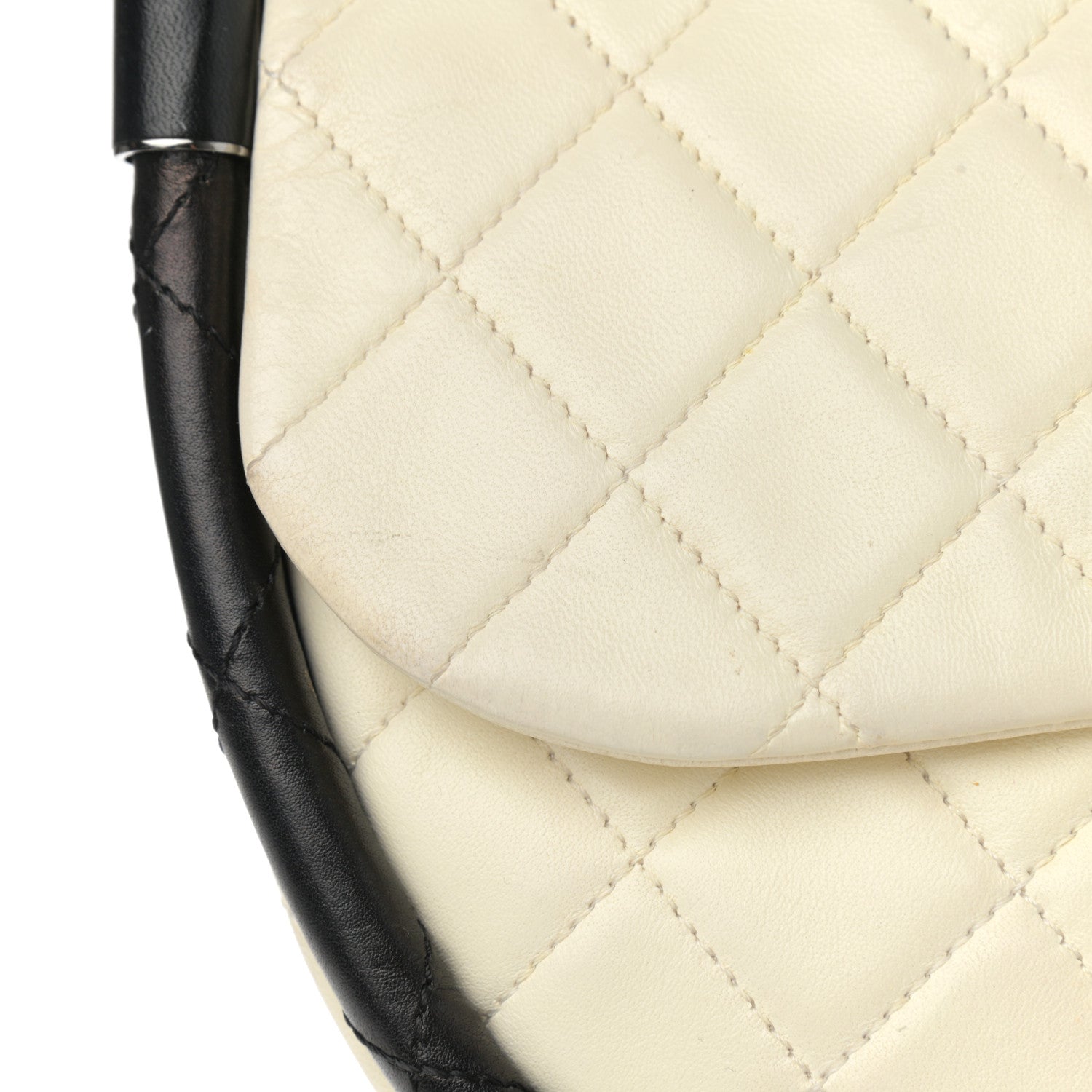 Chanel Lambskin Quilted Small Hula Hoop Flap Ivory 12 of 14