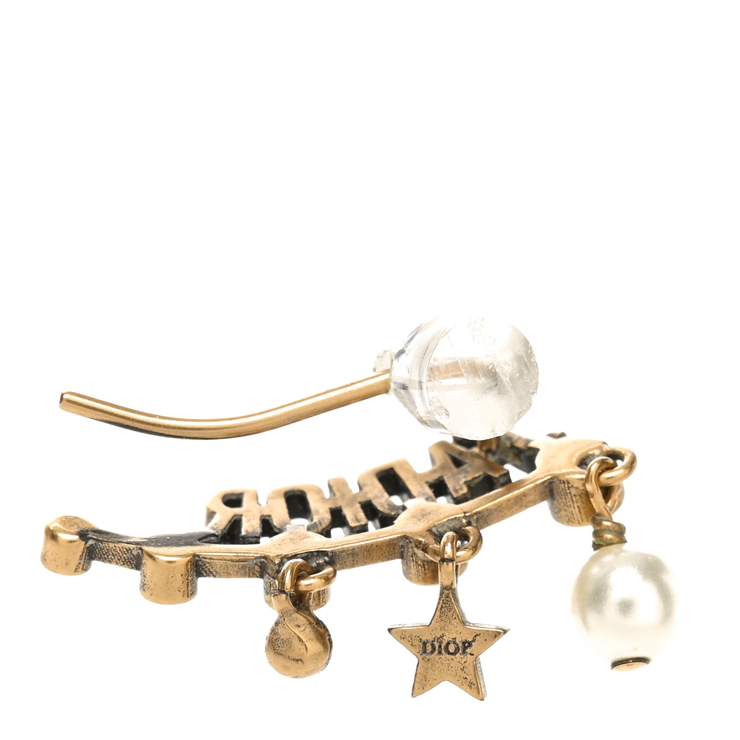 Pearl Crystal J'Adior Earrings Aged Gold