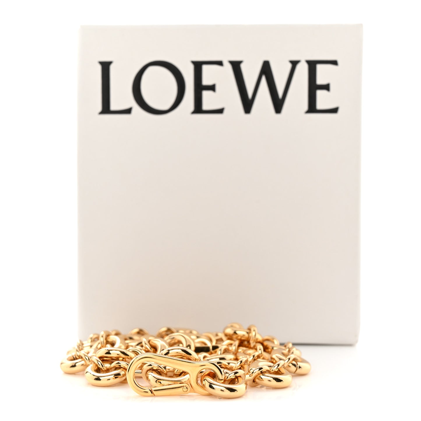 Brass Anagram Donut Chain Shoulder Strap Gold