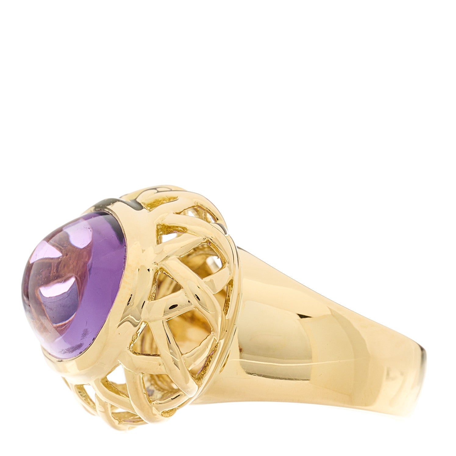 Tiffany 18K Yellow Gold Amethyst Paloma Picasso Forever Ring 54 6.75 3 of 6