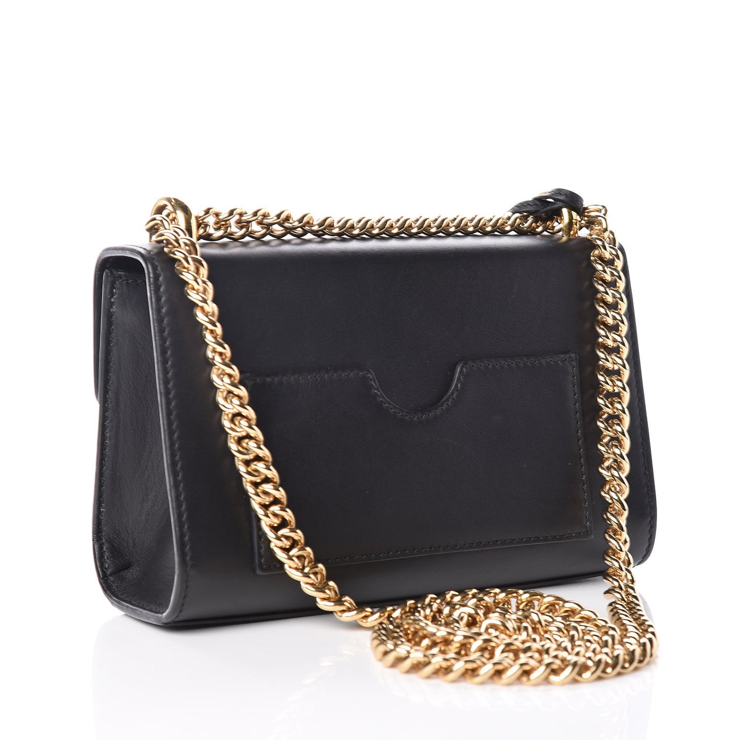 Calfskin Small Padlock Shoulder Bag Black