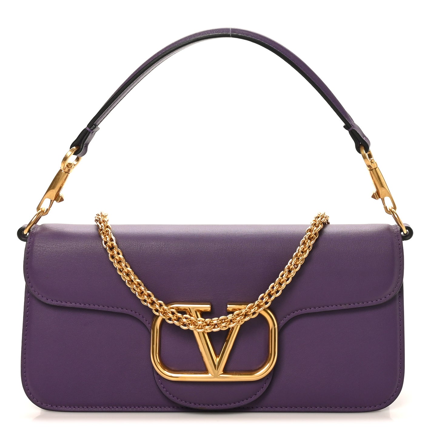 Calfskin Vlogo Loco Shoulder Bag Glicine