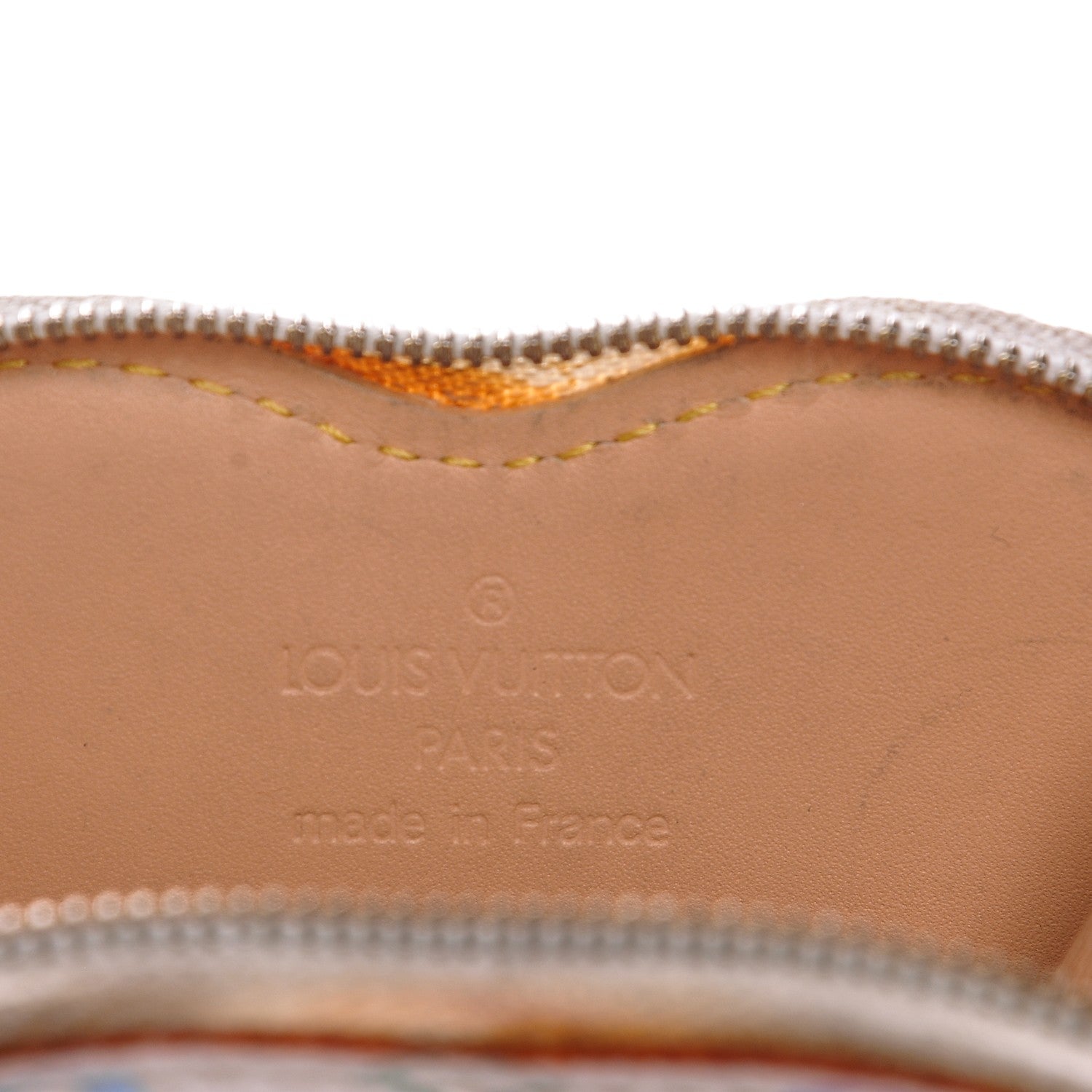 ④Louis Vuitton アイボリー ハート型ケース Louis Vuitton Monogram Multicolor Coeur Heart Coin Purse White