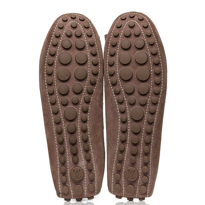 Louis Vuitton Suede Womens Moccasin Loafers 38.5 4 of 6