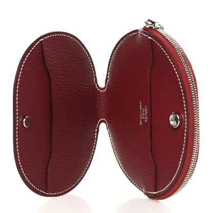 Hermes Chevre Mysore Mini In-The-Loop Card Holder Rouge H 5 of 7