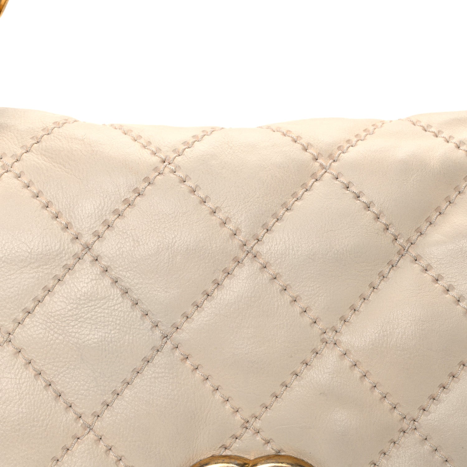 Chanel Calfskin Quilted Retro Chain Flap Dark White 8 of 14
