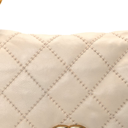 Chanel Calfskin Quilted Retro Chain Flap Dark White 8 of 14
