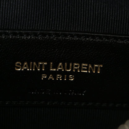 Saint Laurent Calfskin Matelasse Monogram Key Pouch Black 6 of 8