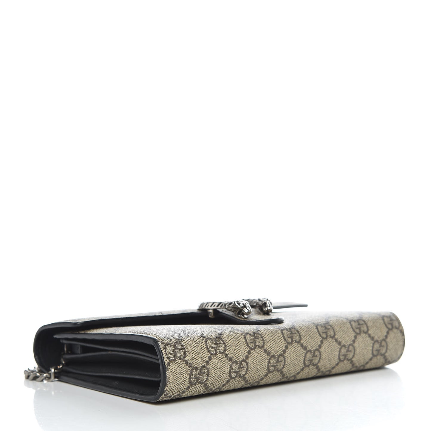 GG Supreme Monogram Mini Dionysus Chain Wallet Beige Black