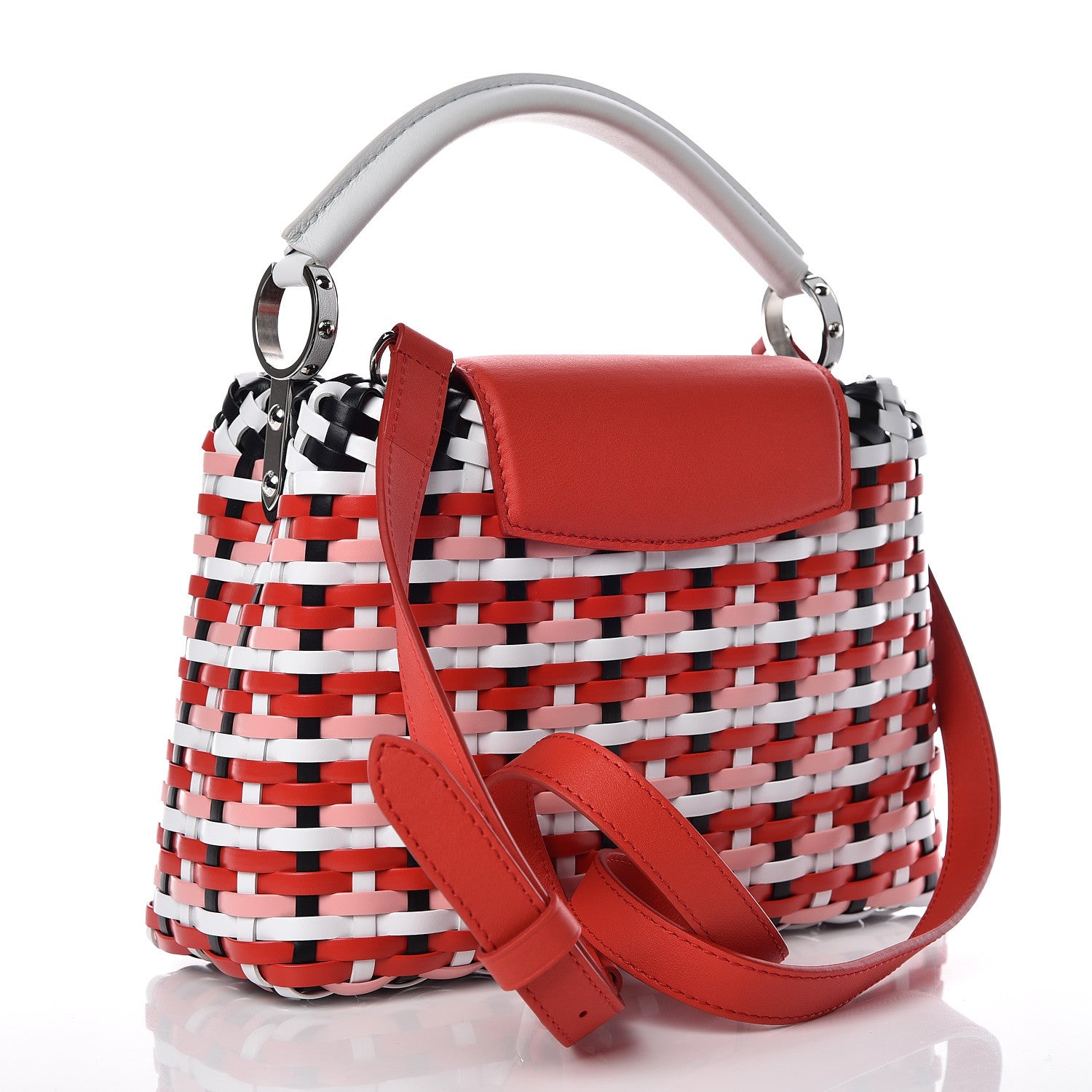 Louis Vuitton Taurillon Calfskin Guinguette Capucines BB Rouge 3 of 13