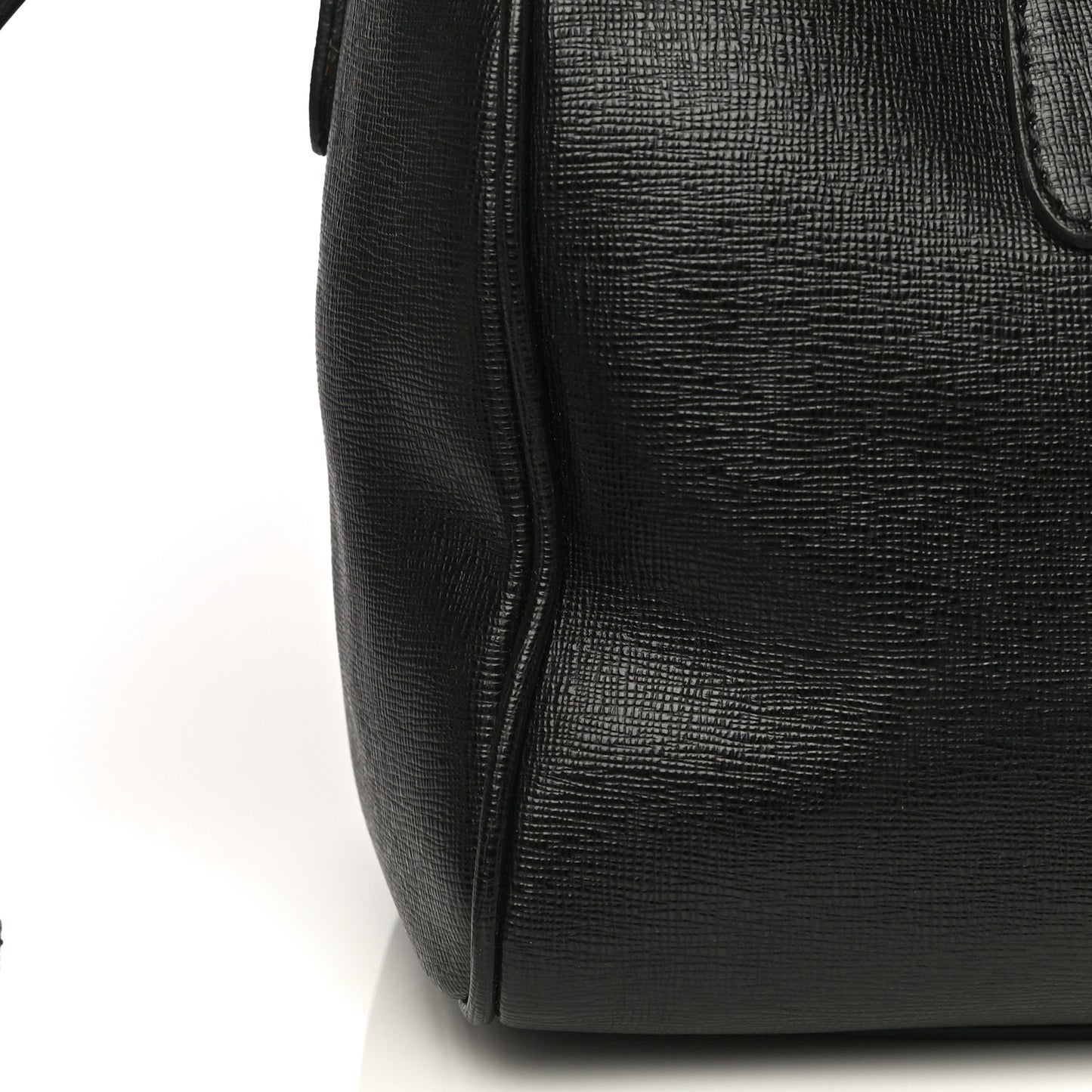 Saffiano Calfskin Palazzo Duffle Bag Black