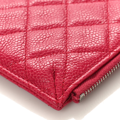 Chanel Caviar Quilted Classic Flat Wallet Pouch Pink 8 of 8
