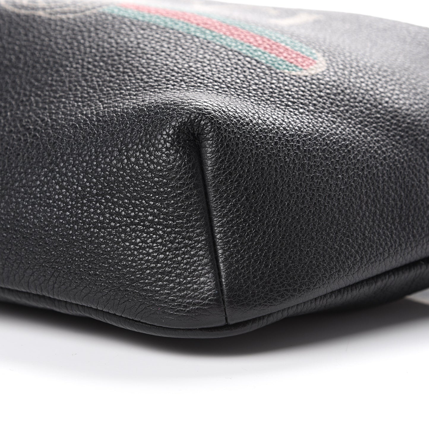 Grained Calfskin Logo Belt Bag Black