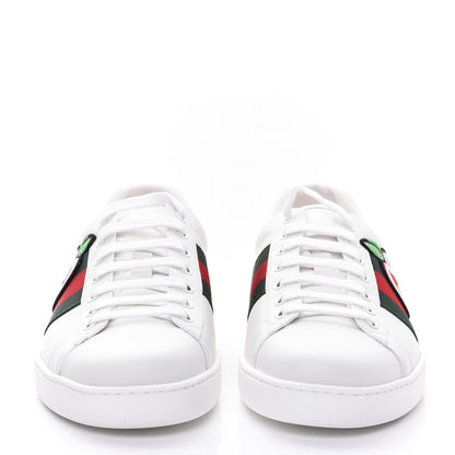 Gucci Calfskin Web GG Apple Embroidered Mens Ace Sneakers 8 White 2 of 9