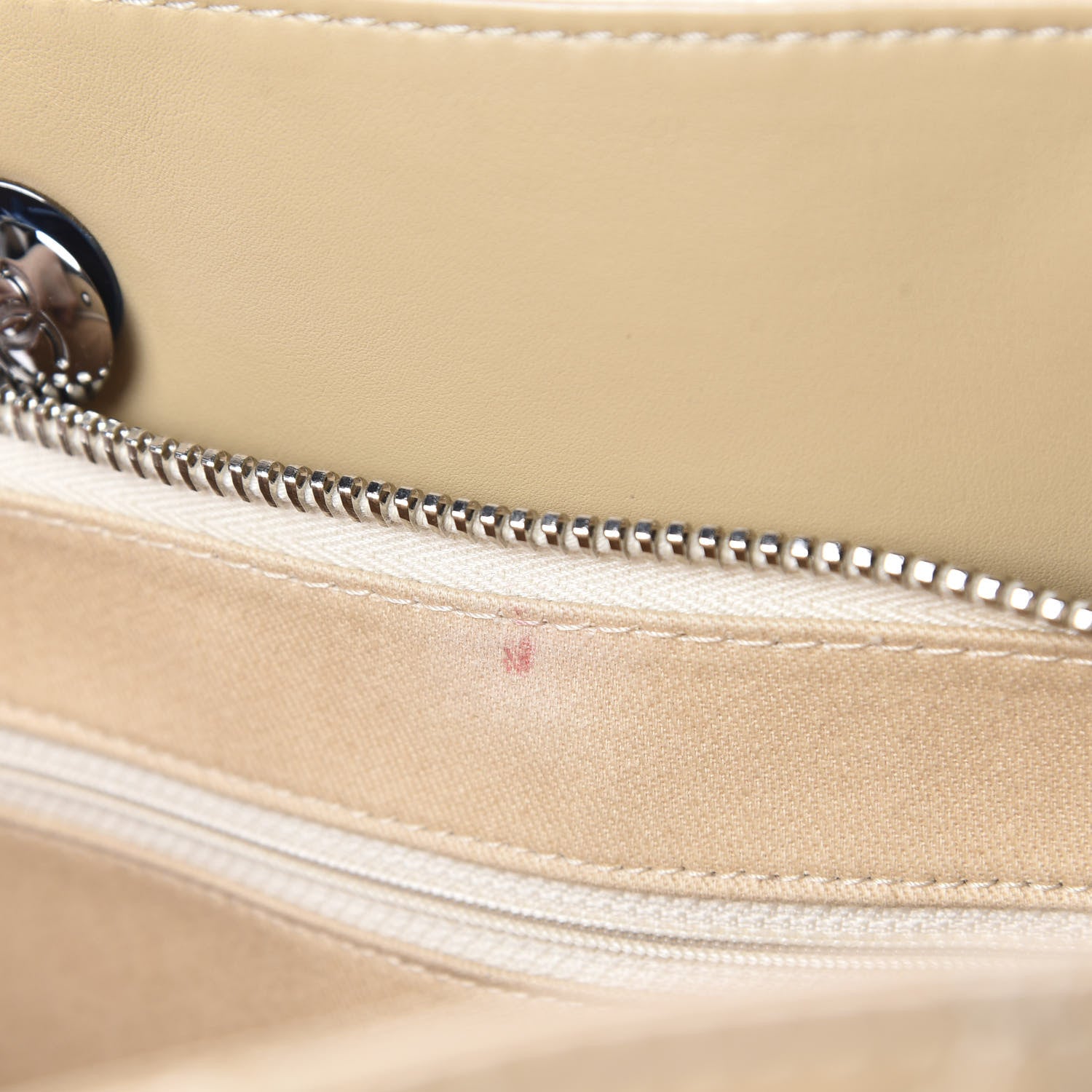 Chanel Patent Calfskin Quilted Shopping Tote Beige 10 of 11