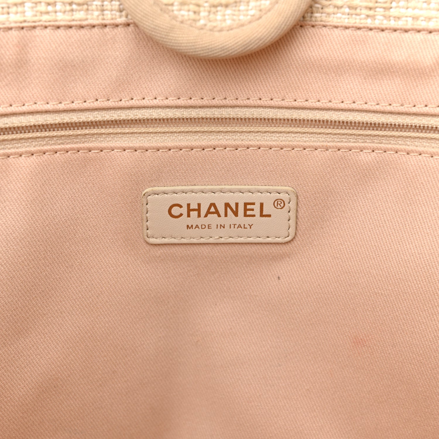 Chanel Lurex Boucle Small Deauville Tote Ivory 6 of 15