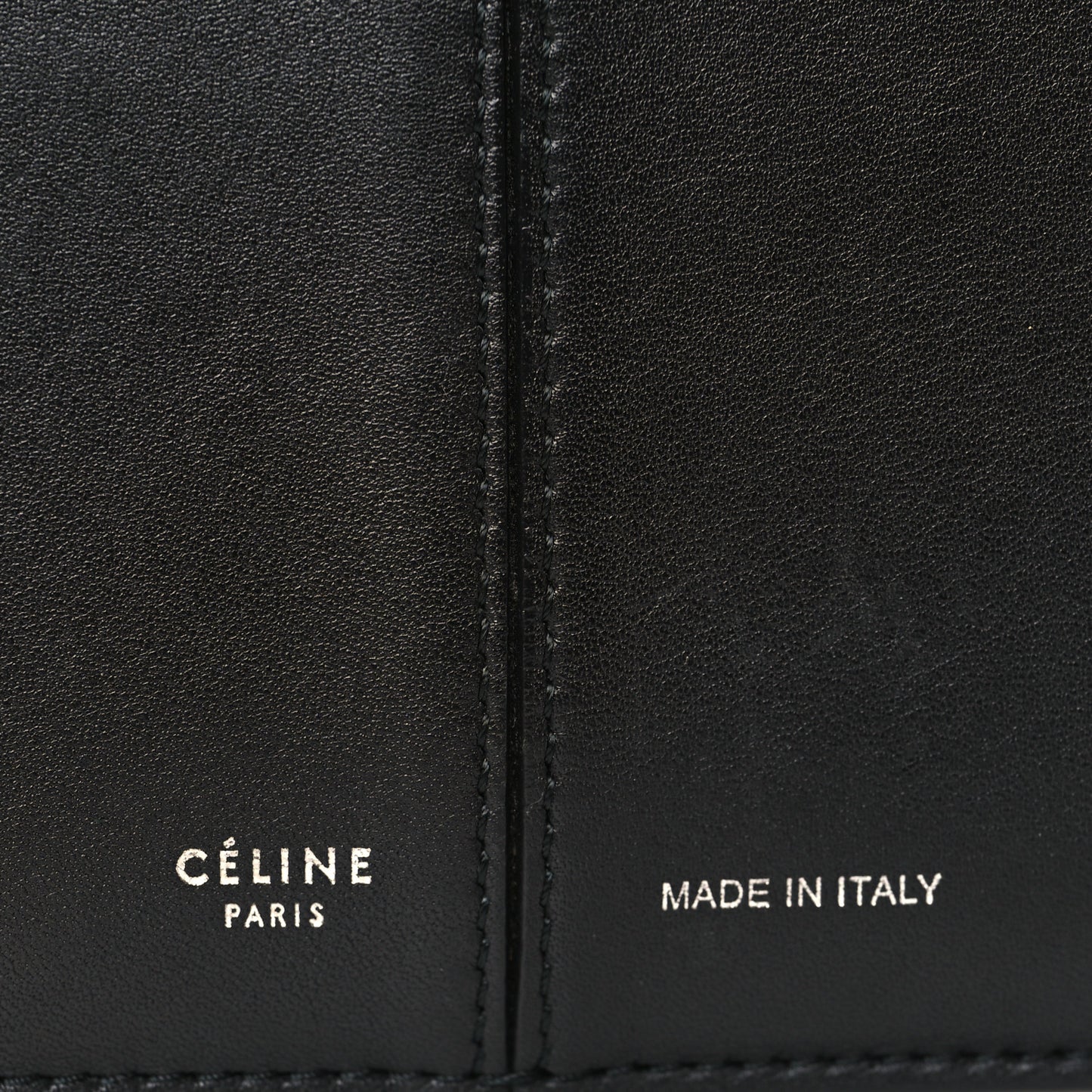 Smooth Calfskin Tri-Fold Clutch on Chain Black