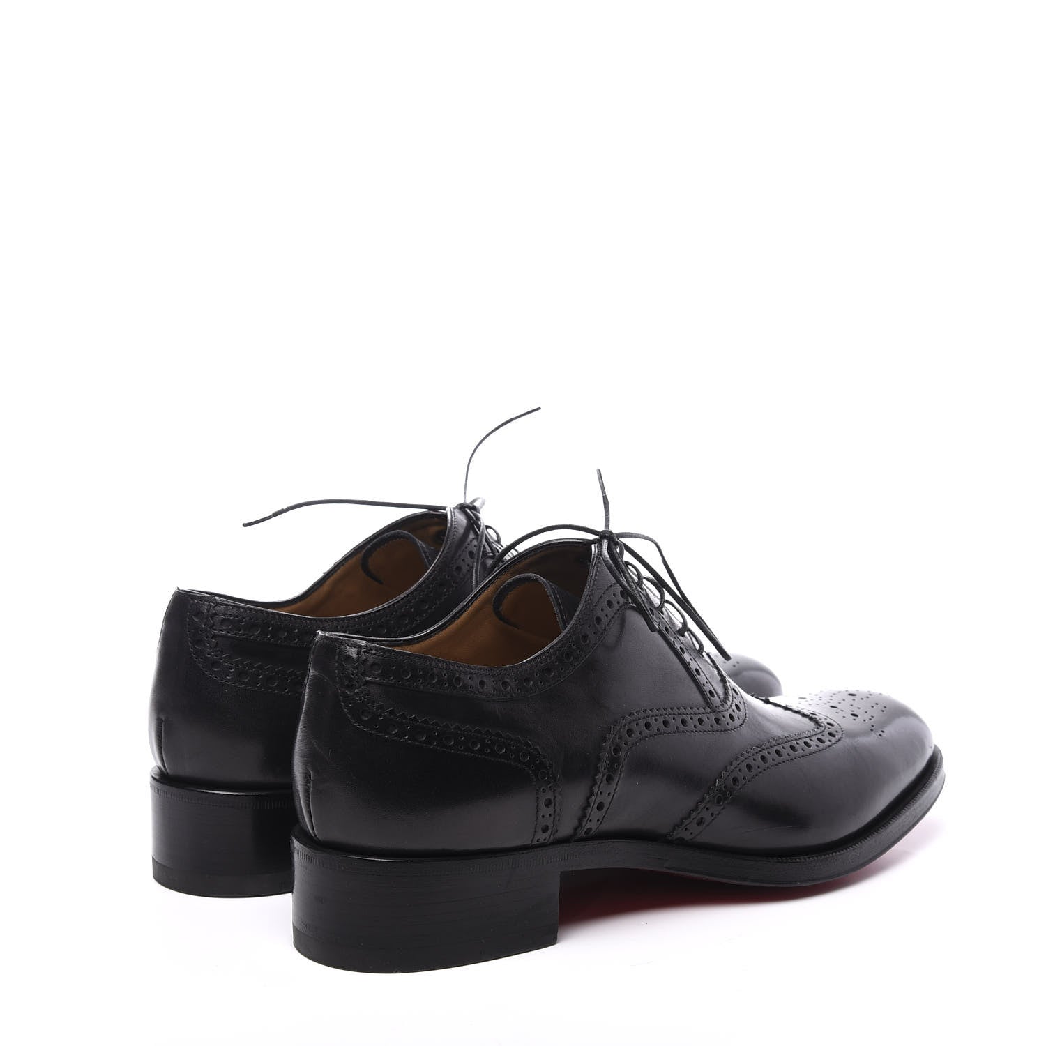 Christian Louboutin Calfskin Mens Education Flat Oxfords 39.5 Black 4 of 9