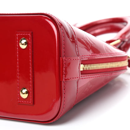 Louis Vuitton Vernis Rayures Alma BB Pomme D'Amour 8 of 8