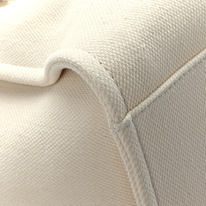 Chanel Canvas Pearl Medium Deauville Tote Ecru Beige 10 of 11