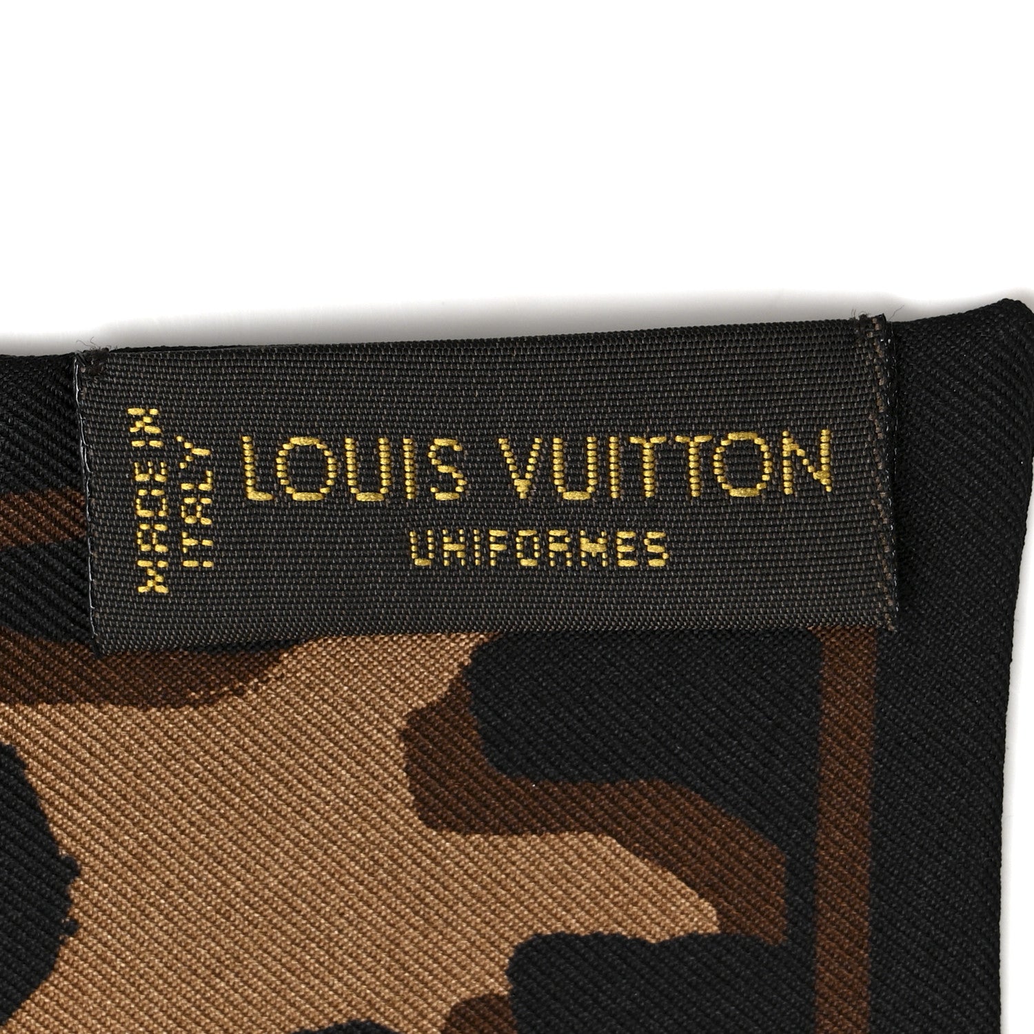 Louis Vuitton Silk Leopard Bandeau Scarf Marron 3 of 3