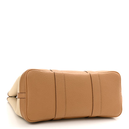 Hermes Toile Militaire Vache Country Garden Party 30 TPM Tote Beton Biscuit 4 of 11