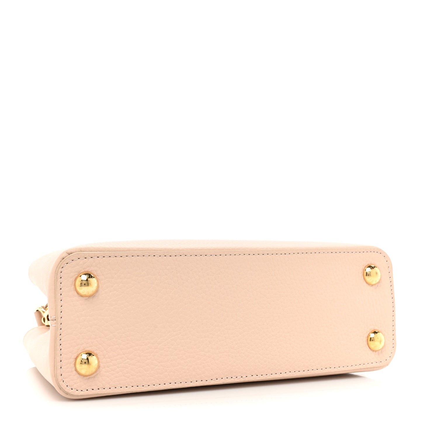Taurillon Enamel Flower Chain Capucines BB Beige Yellow Creme